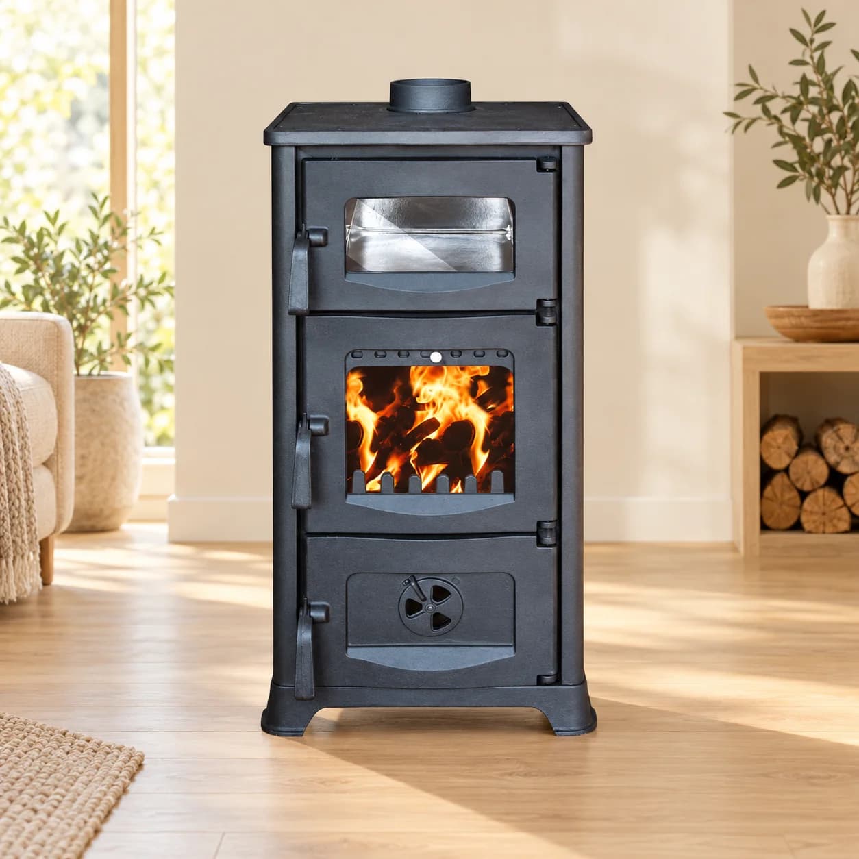 Cast-Iron Stove with Oven